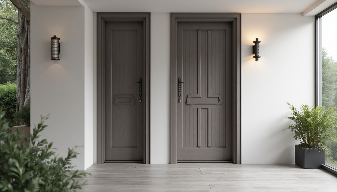 Porti din lemn pe cadru metalic cu design modern și elegant